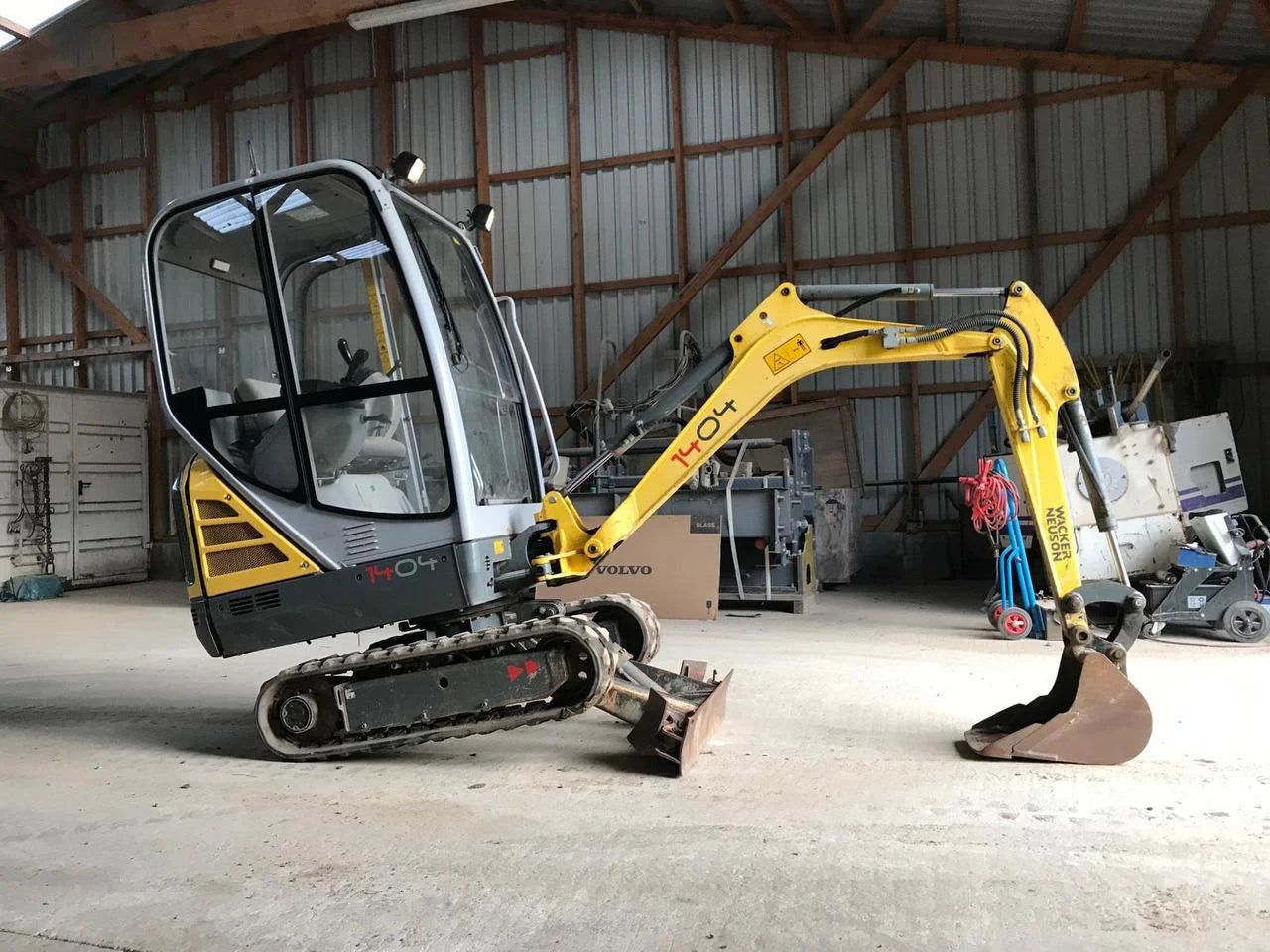 Mini-Pelle Wacker Neuson 1404 – 2012 + 3 Godets